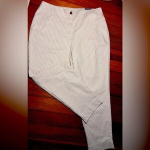 Worthington Slacks Slim Ankle High Rise Size 14 NWT Plaid
